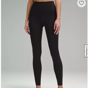 Lululemon pocket align yoga pants high rise size 2 black full length on me 25